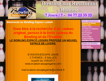 Tablet Screenshot of bowlingespaceloisirs.com